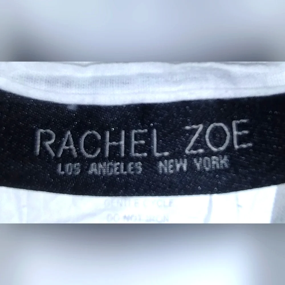 Rachel Zoe White w/Blue stripes Full comforter &Sham